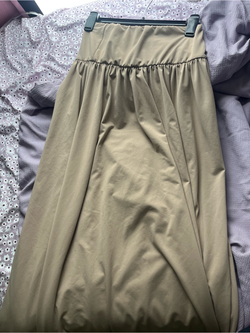 Cider High-Waist Tan Maxi Skirt